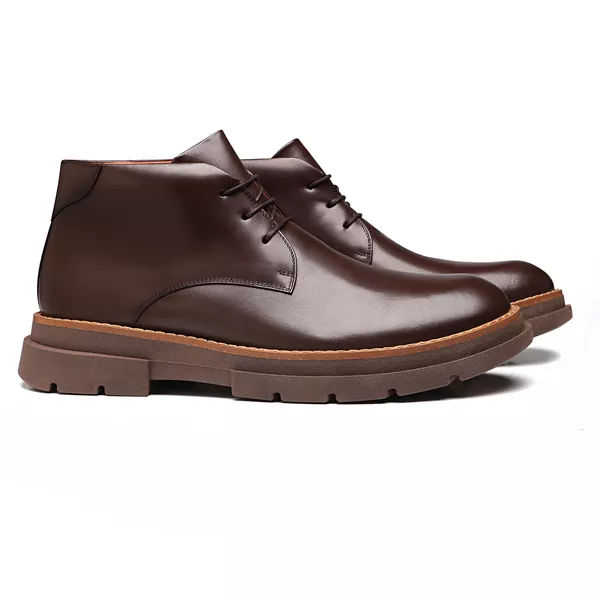 BOTA DERBY MASCULINA CASUAL EM COURO MARROM - 0037... - SERGIO`S
