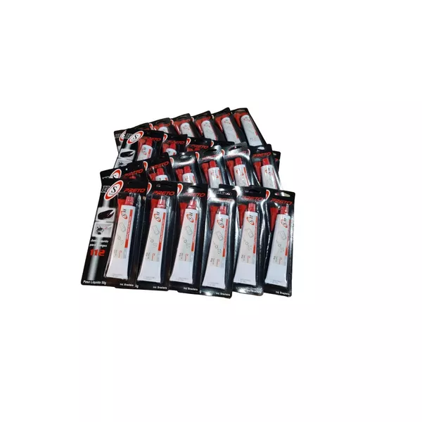 Caixa 24-Colas Silicone Alta Temperatura Preta 50g 