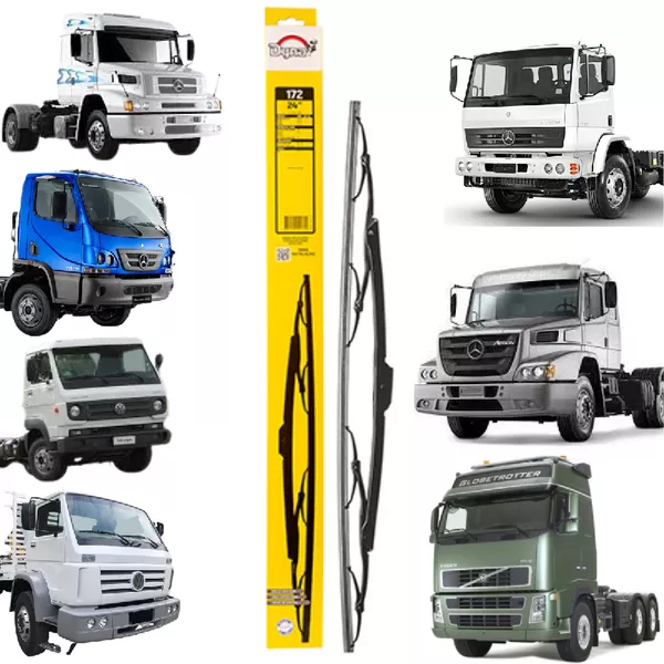 Palheta Limpador Parabrisa Caminhão VW Worker Delivery MB Accelo Atron HPN Volvo FH Dyna 172