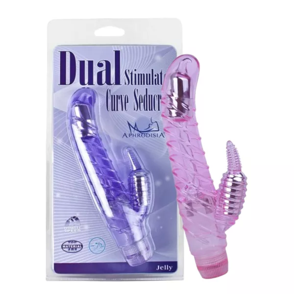 Vibrador Com Vibro Na Ponta Dual Stimulator SI (5111) - Rosa