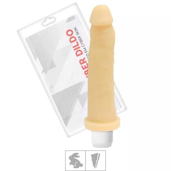 Prótese 19x15cm Com Vibro Cyber Dildo (CYB07-17020) - Bege