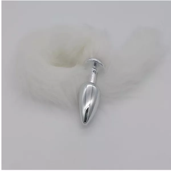 Plug de Plástico G Less Cromado Com Cauda (HA170C) - Branco
