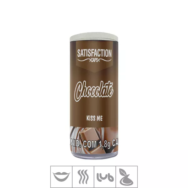*PROMO - Bolinha Beijável Kiss Me Satisfaction Caps 3un Validade 07/25 (ST435). - Chocolate