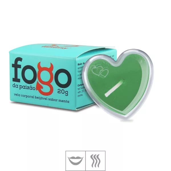 **Vela Beijável Fogo da Paixão Sexy Fantasy 20g (ST669) - Menta