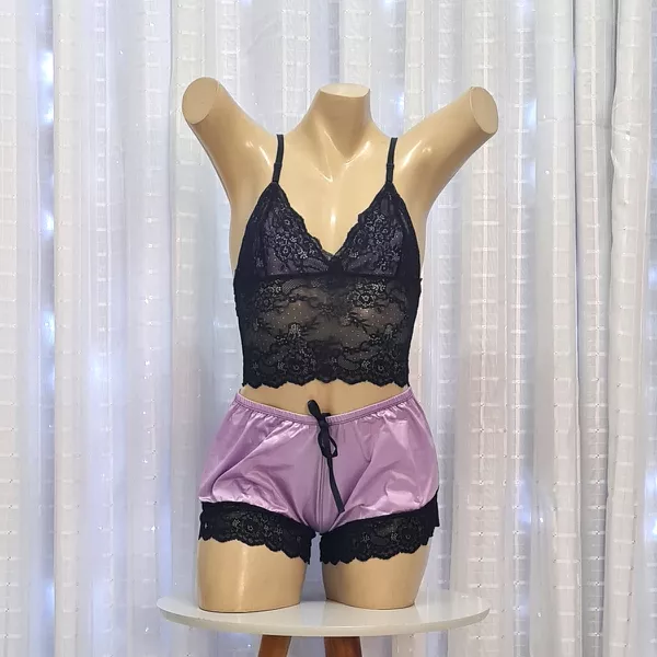 Baby Doll Ivete Íntima Delas (ID897-ST861) - Roxo