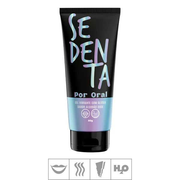 Gel Comestível Sedenta Por Oral Com Glitter 50g (ST902) - Algodão Doce