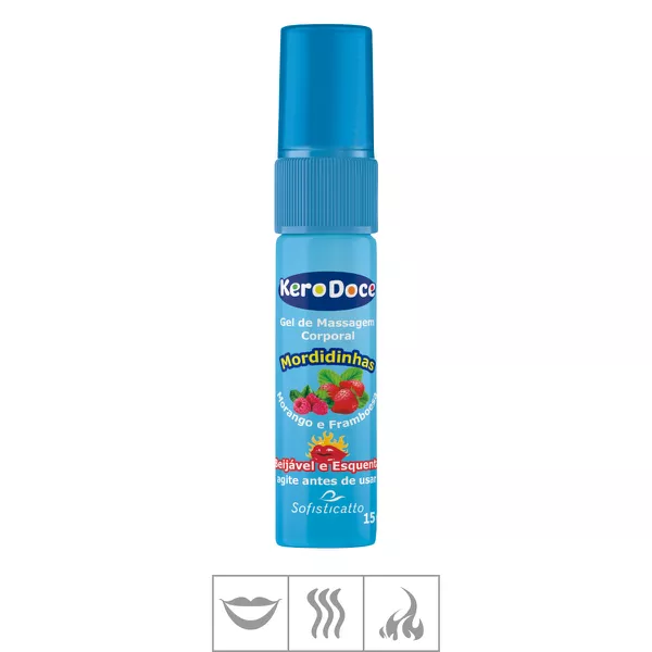 Gel Comestível Beijável Kero Doce 15g (ST909) - Morango e Framboesa
