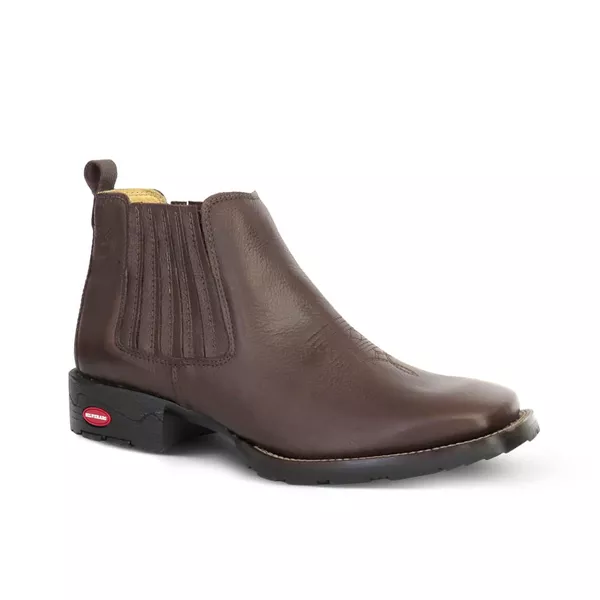 Botina Masculina Couro Floater Chocolate - Silverado Botas