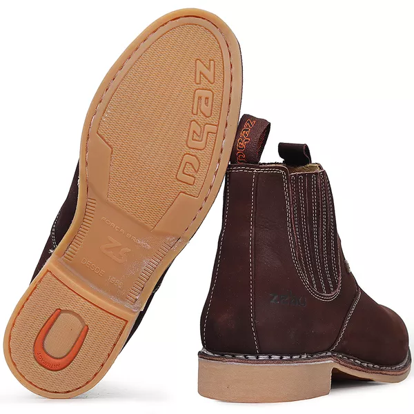 Botina Vira Francesa Zebu Original 64010 Nobuck Café | Store Country