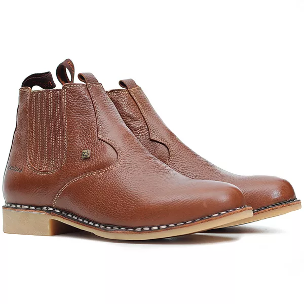Zi III-4 WN Custom Bartolini搭載／18V仕様 Botina Unissex Bico Redondo Whisky Zebu 36660 - Rodeo West