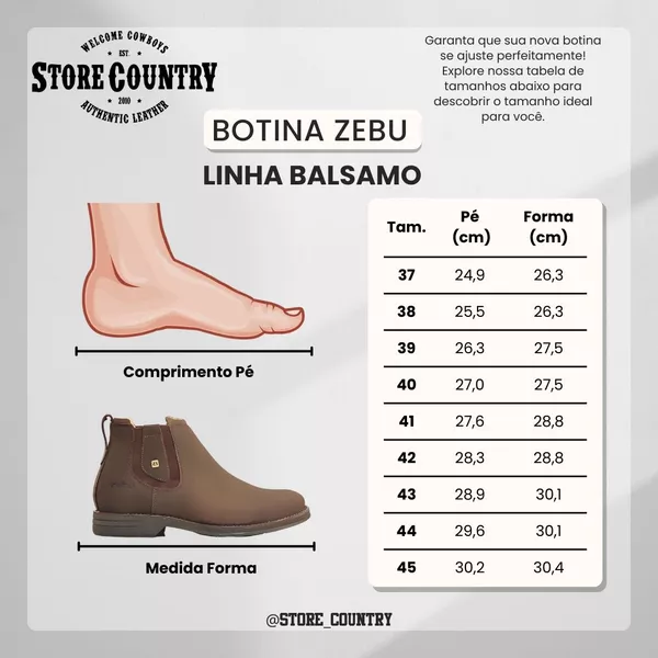 Botina Anatômica Zebu Original 59080 Graxo Café | Store Country
