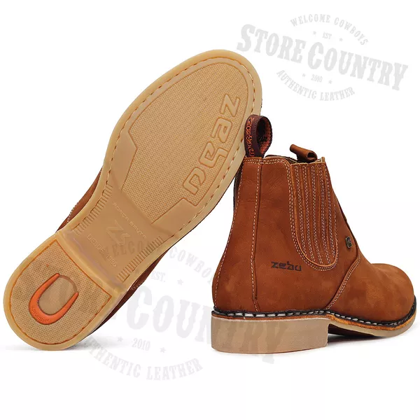 Bubu③ J726 BOTINA MASCULINA ZEBU PINHÃO COM ZIPER 62070