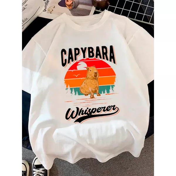Camiseta Estampada Frente Capivara Capybara Whisperer