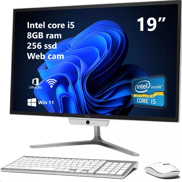 Computador All In One i5 19” Ssd 256GB 8G Ram Bluetooth e Wifi