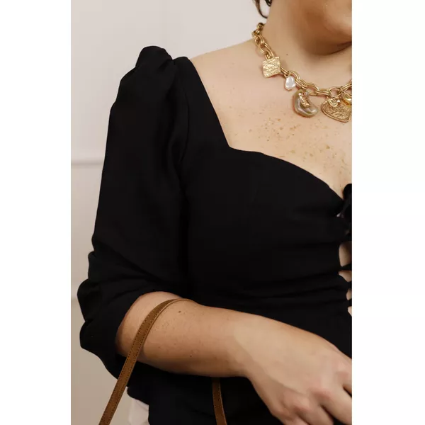 Blusa Nádia Black | TAMTAUM PLUS SIZE FASHION