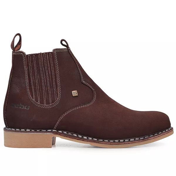 Botina Vira Francesa Zebu Original 64010 Nobuck Café | TEXASKING