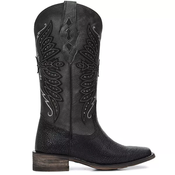 Bota Western Feminina Vimar Boots 13234 Arraia Internacional Preta
