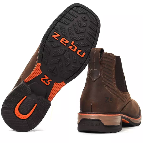 Workboot Zebu Original 93116 Gel Couro Rustic Graxo | TEXASKING