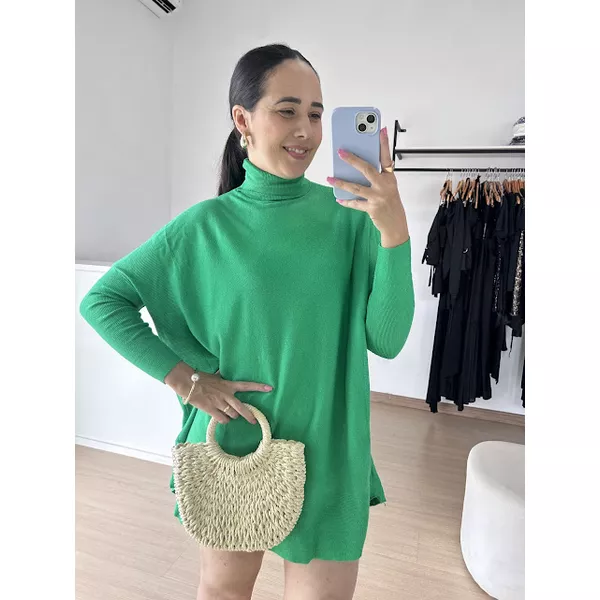 Vestido Feminino Poncho Modal- Verde 