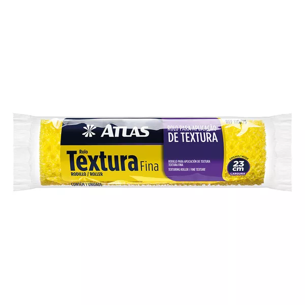 ROLO PARA TEXTURA 110/75 FINA 23CM SEM CABO ATLAS | TINTAS JD