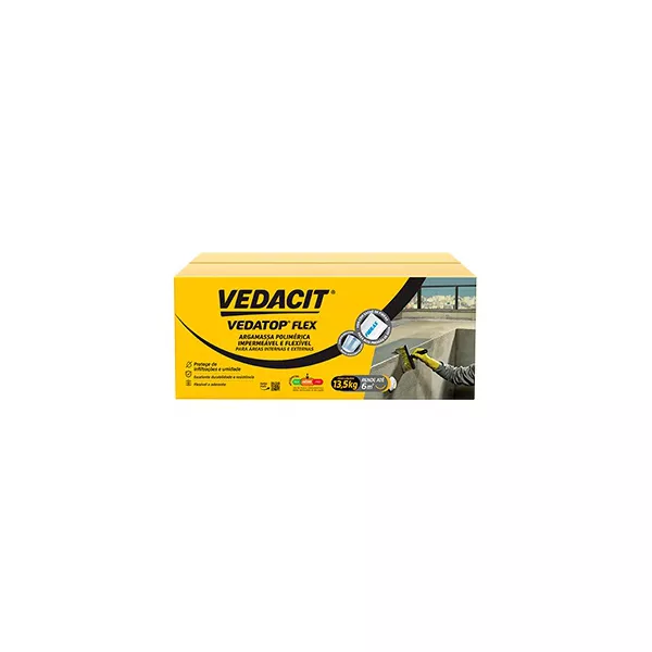Vedatop flex (argamassa impermeável) caixa 13,5kg - Vedacit