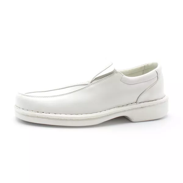 Sapato Social Masculino de Conforto Anatômico Ortopédico e Super Flexível Branco