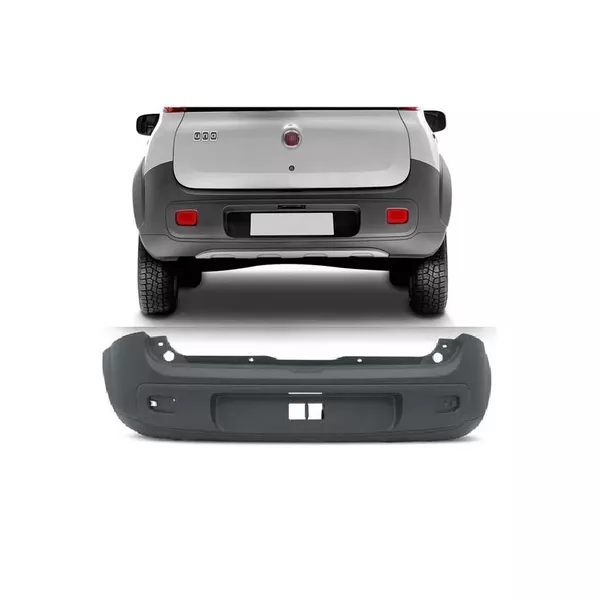 Para-Choque Traseiro Uno Way 10/13 Cinza - DTS-3417 | Total Latas