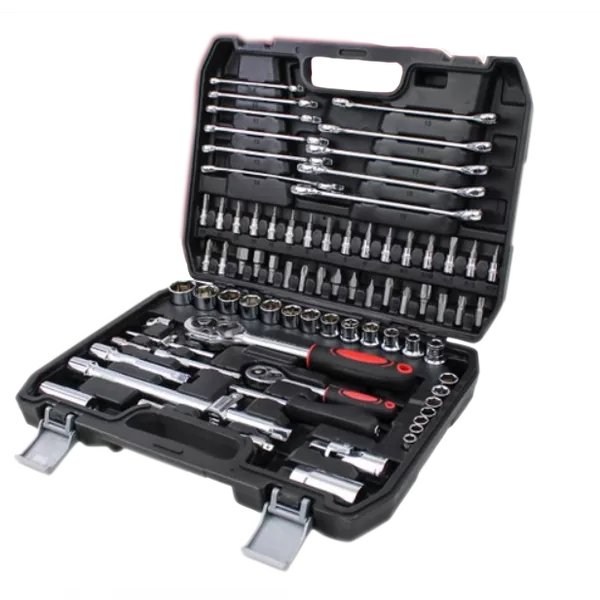 KIT FERRAMENTA CHAVE/SOQUETE/COMBINADA/CATRACA C/MALETA 78 PECAS