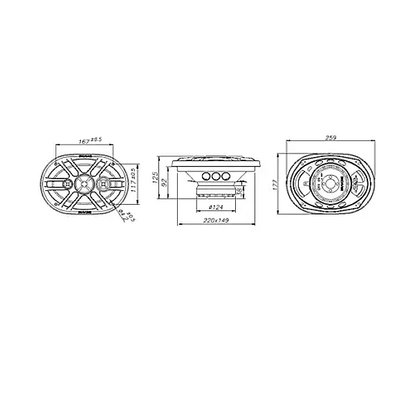 Kit de Falante Bravox Quadriaxial 6x9