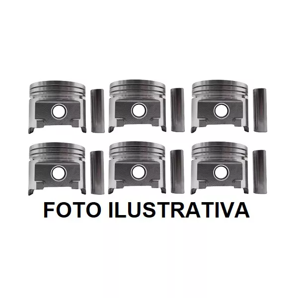 Jogo de pistão sem anel 0,50 Opala 6 cilindros à alcool até 1990 - PS6781 - SIMILAR AO P1281 