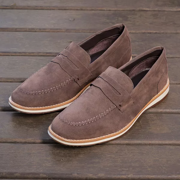 Sapato Derby Opus Camurça com Gravata - Café | FRANSHOES