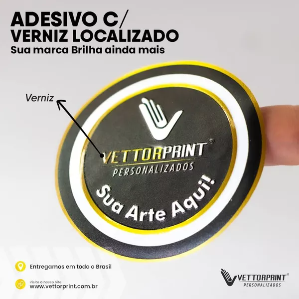 Adesivos com Verniz Localizado