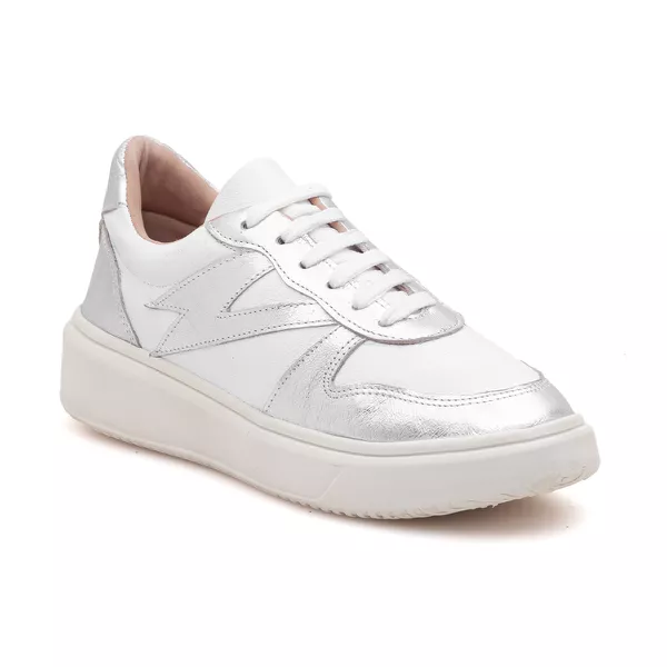 Tênis Miss Drizzle Prata/Branco - VIA MISS | Calçados Femininos