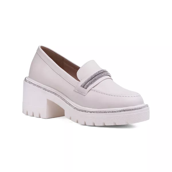 Mocassim Jambiani Couro Off White