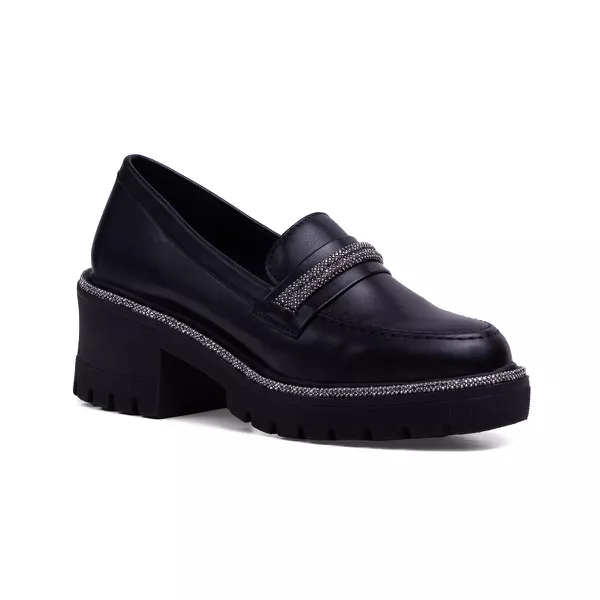 Mocassim Jambiani Couro Preto