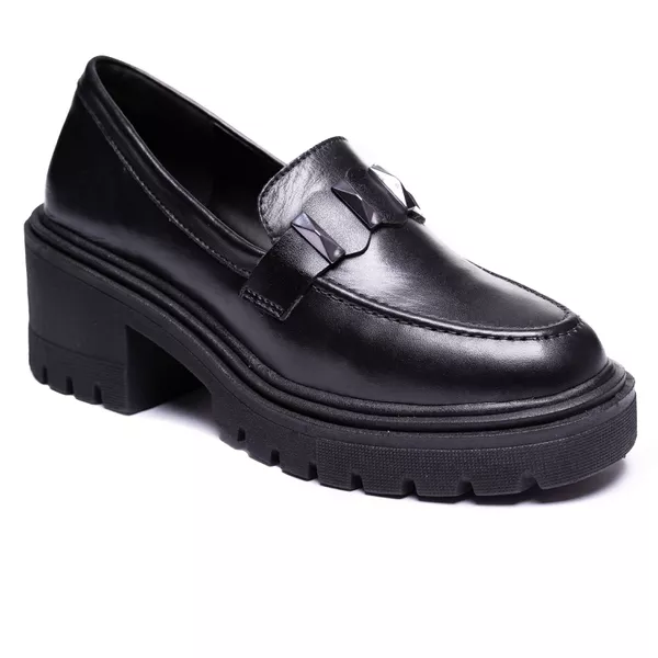 Mocassim Muyuni Couro Preto