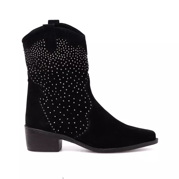 Bota Western Texas Fort Worth Rain Preto - VIA MISS | Calçados Femininos