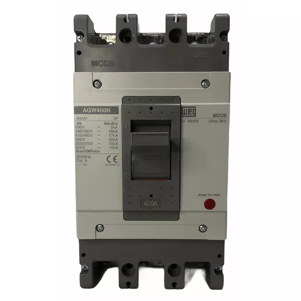 Disjuntor Caixa Moldada 400a Weg Agw400n-dx400-3 (65ka 220v) | MAQPART