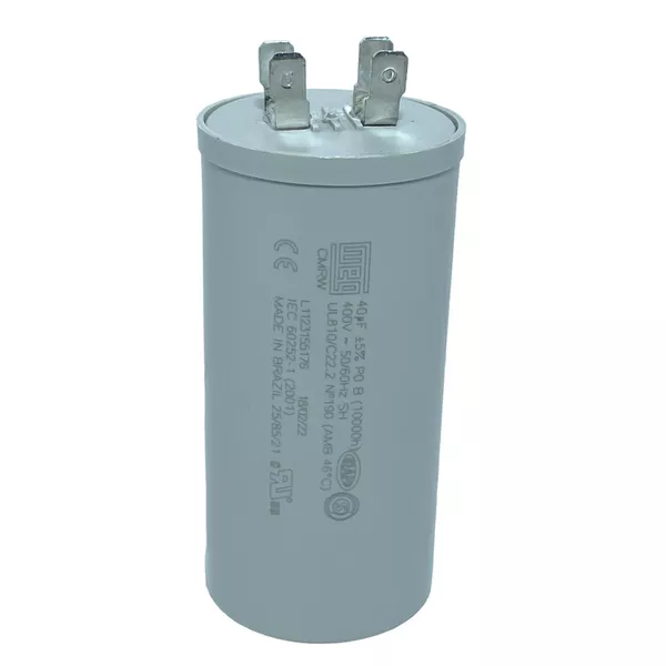 Capacitor Fixo De Polipropileno Weg 400V 40UF Terminal Faston