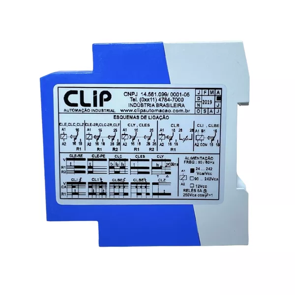 Rele Temporizador Biestavel Digital 24-242Vca/Vcc Clip CLBE | MAQPART