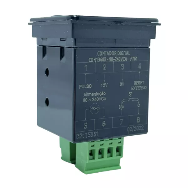 Contador de Pulso Digital Tholz 90-240vca 48x48mm CDH1360R | MAQPART