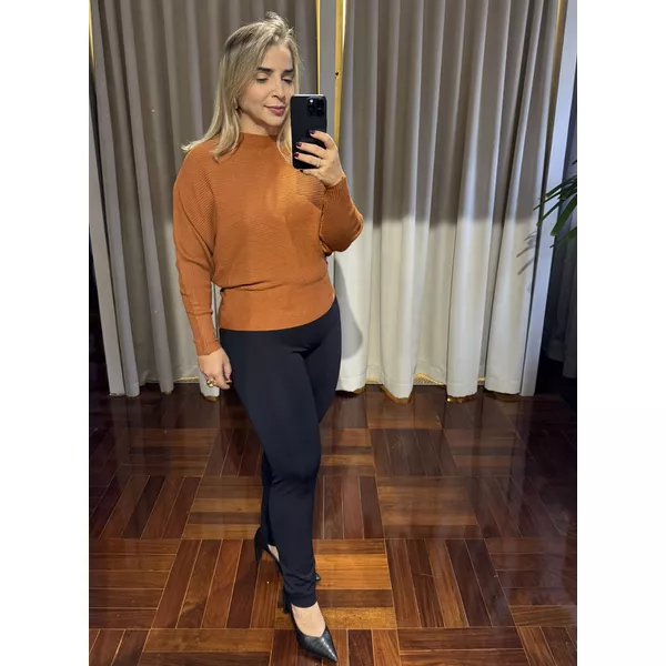 CALÇA FEMININA LOOPPER PRETA MALHA | LOJA VOLARIUM