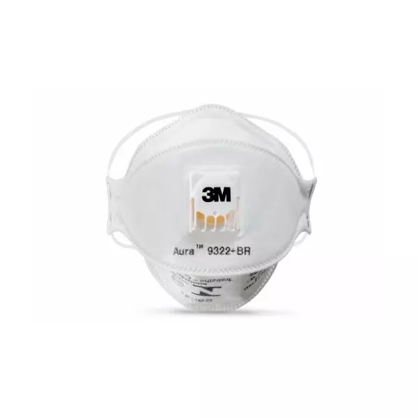 RESPIRADOR DESCARTÁVEL AURA PFF2 VALVULADO 3M 9322+BR CA 30594