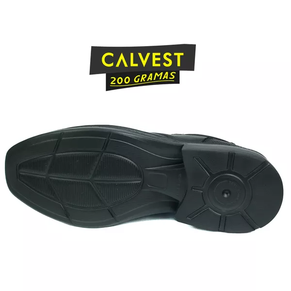 Sapato Masculino Calvest 200 gramas em Couro Carneiro 82F208 PRETO