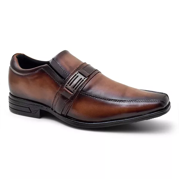 scottle様 Sapato Social Masculino Calvest em Couro Chocolate - 15F089