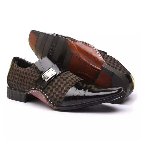 Sapato Social Masculino Calvest em Couro Preto-1930F022 | Zero Mania