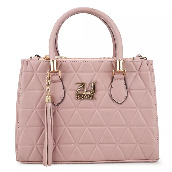 Bolsa Feminina Luxo Lorena Triângulo Rosa Zuí Brasil 