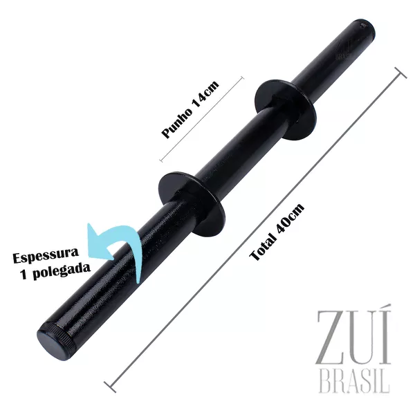Kit Barra Body Pump 1.30m + 2 Barras 40cm + 6 Presilhas Treino