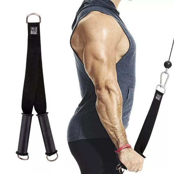 Kit Puxadores Cross Over Fita Tríceps Tornozeleira Gluteo Manopla