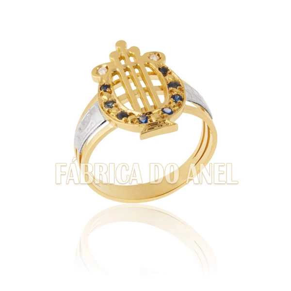 Anel De Formatura Em Ouro Amarelo 18k 0,750 Fa-163-z